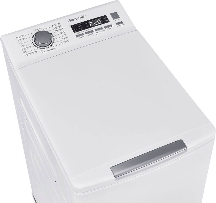 Hanseatic Wasmachine bovenlader HTW612D Automatische instelling hoeveelheid overloopbeveiliging