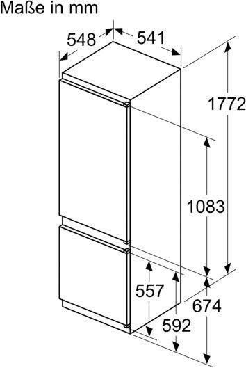 NEFF Inbouw koel-vriescombinatie KI5871SF0 177 2 cm x 54 1 cm
