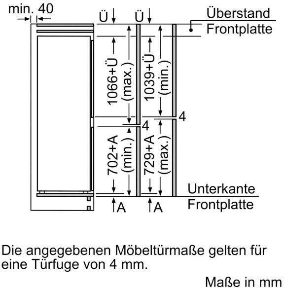 NEFF Inbouw koel-vriescombinatie KI7861FF0 177 2 cm x 54 1 cm