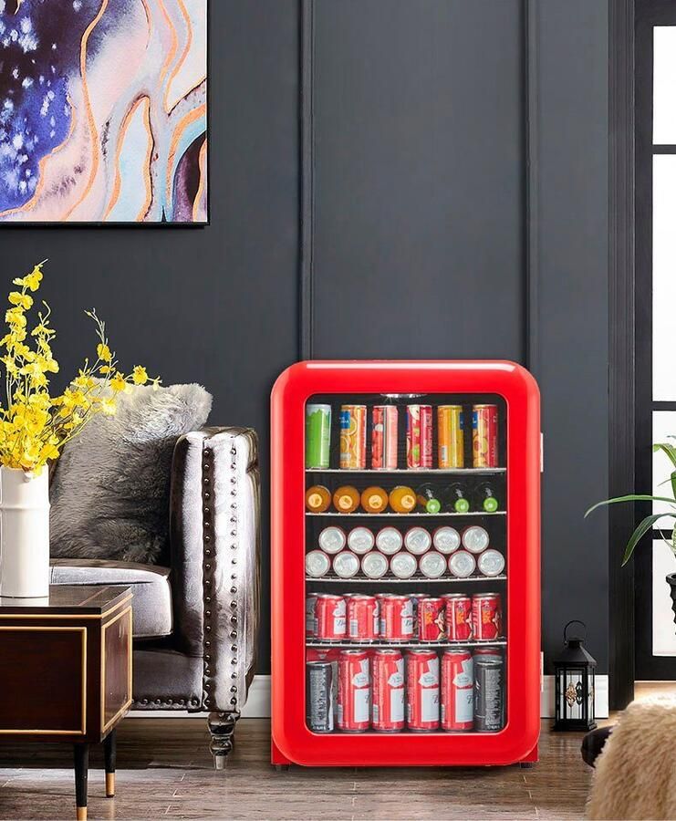 Hanseatic Drankenkoelkast HBC115ERRH red - Foto 3