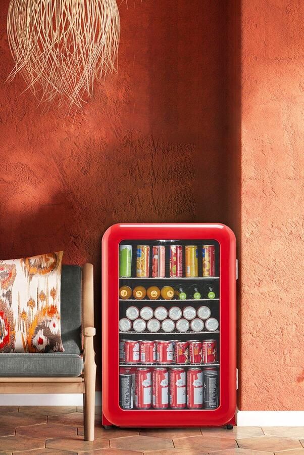 Hanseatic Drankenkoelkast HBC115ERRH red - Foto 6