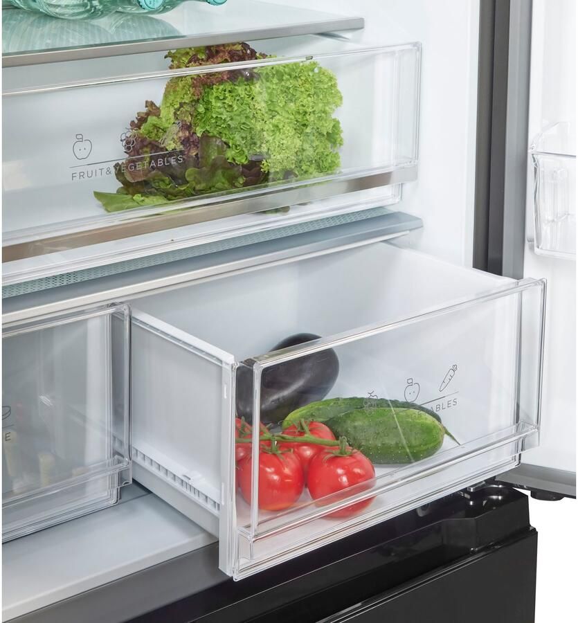 Hanseatic French door HFD18983CI NoFrost snelkoel- vriesfunctie display deuralarm