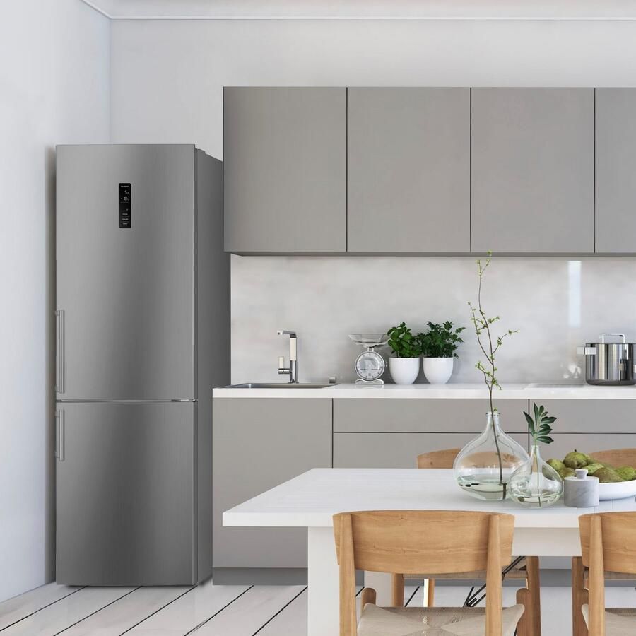 Hanseatic Koel-vriescombinatie HKGK19560CNFDI Snelle vriesfunctie Eco-modus NoFrost Display Deuralarm