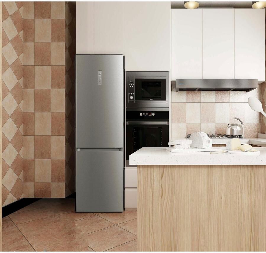 Hanseatic Koel-vriescombinatie HKGK20060ANFI NoFrost automatische ontdooiing QuickFreeze vakantiemodus display