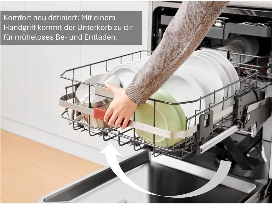 Hanseatic Onderbouwvaatwasser HGU6082B147931ES 82 cm x 60 cm Onderkorf met comfortabele heftechniek - Foto 8