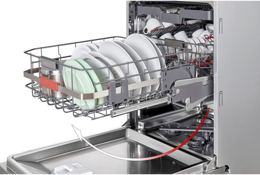 Hanseatic Onderbouwvaatwasser HGU6082B147931ES 82 cm x 60 cm Onderkorf met comfortabele heftechniek - Foto 15