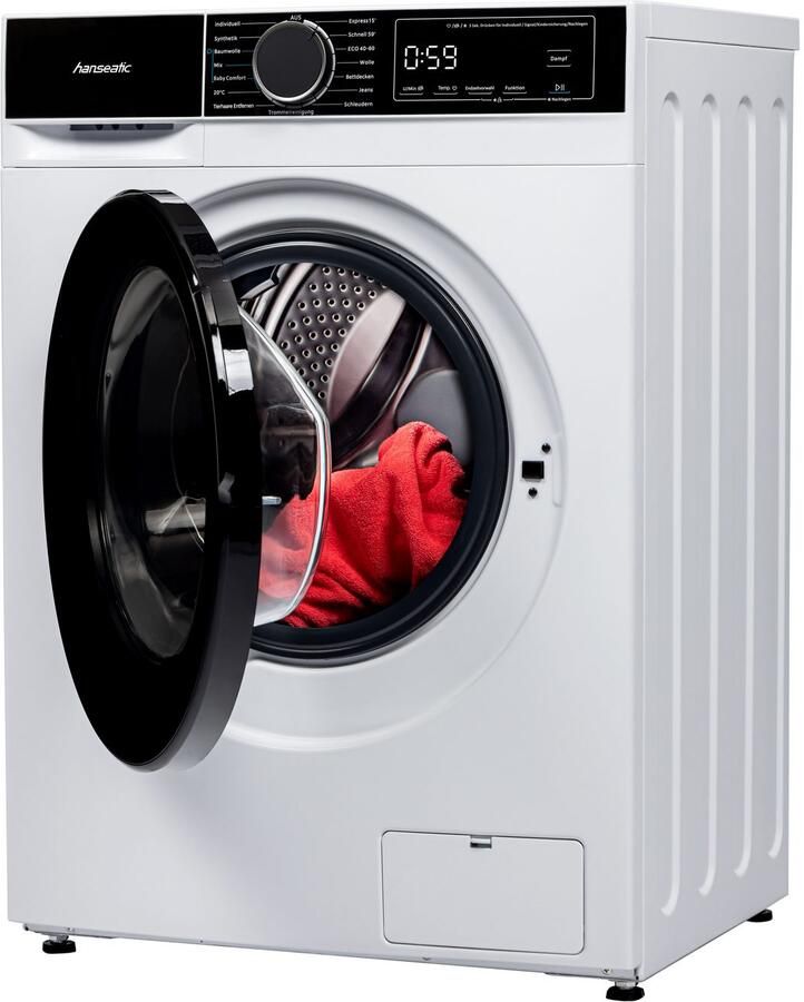 Hanseatic Wasmachine HWMA714A Snelwasprogramma voorprogrammeren starttijd