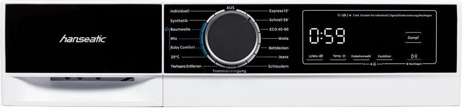 Hanseatic Wasmachine HWMA714A Snelwasprogramma voorprogrammeren starttijd - Foto 7