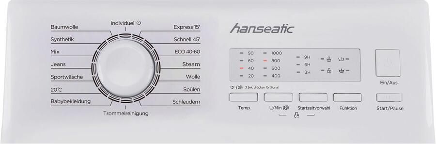 Hanseatic Wasmachine toplader HTW610C 6 0 kg - Foto 8