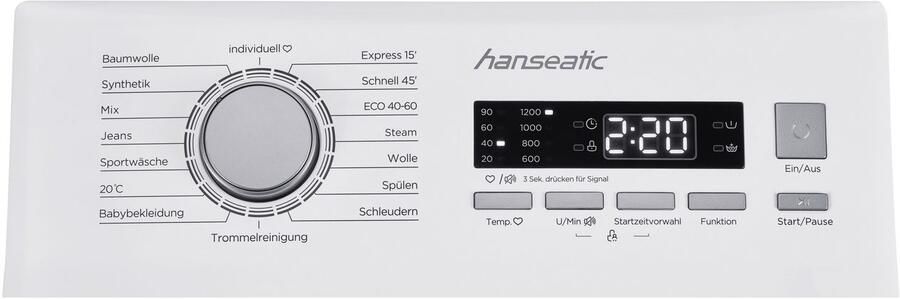 Hanseatic Wasmachine toplader HTW612C - Foto 9