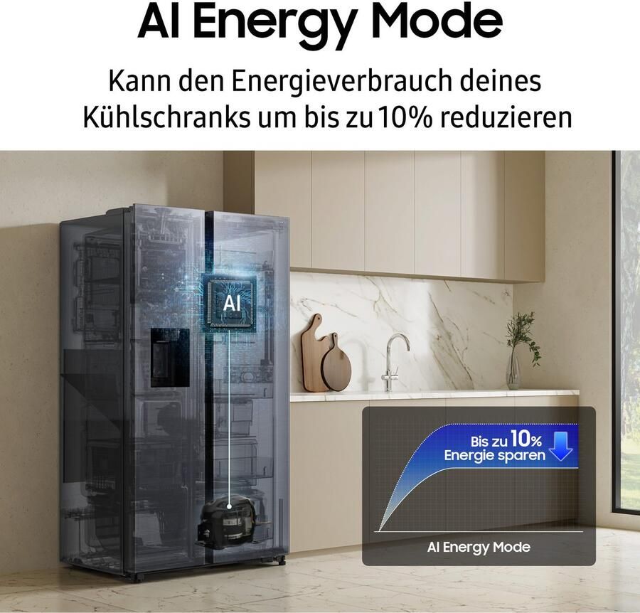 Samsung Amerikaanse koelkast 8-serie (634L) Zwart (mat) Wifi - Foto 5