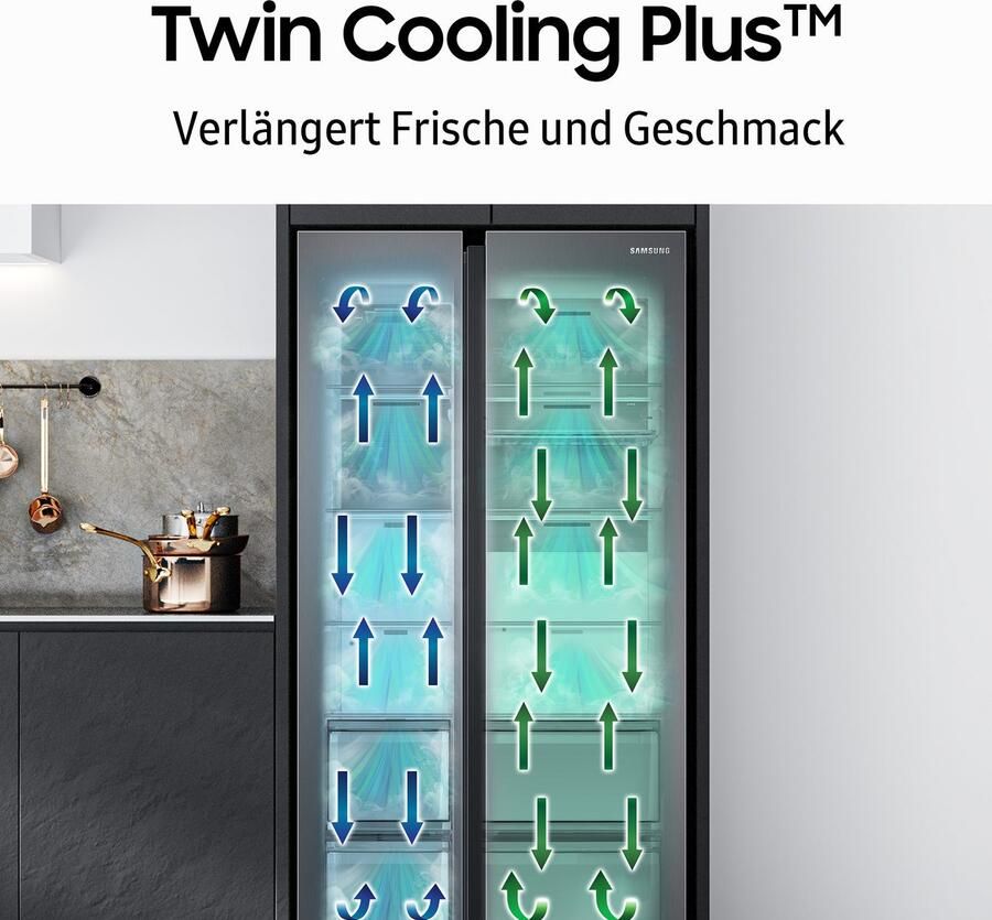 Samsung Amerikaanse koelkast 8-serie (634L) Zwart (mat) Wifi - Foto 8