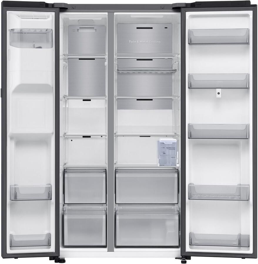 Samsung Series 9 RS90F67BEF Vrijstaand Amerikaanse deur Zwart 2 deur(en) Premium Black Steel 36 64 - Foto 2