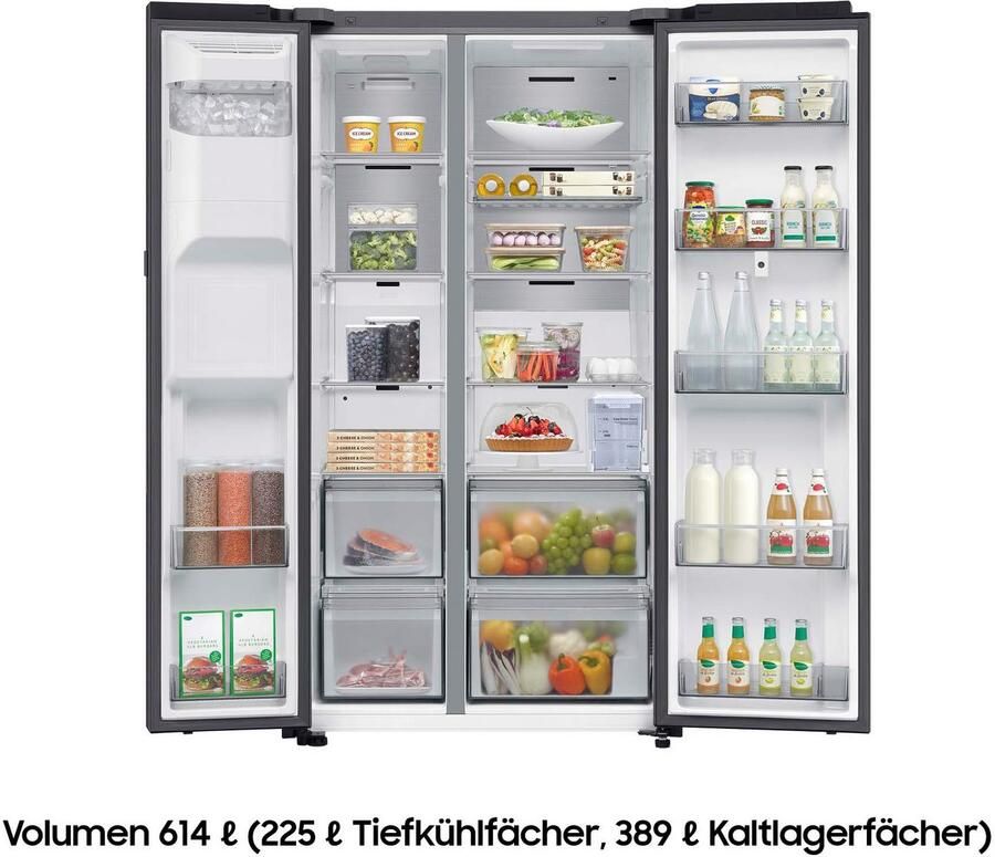 Samsung Series 9 RS90F67BEF Vrijstaand Amerikaanse deur Zwart 2 deur(en) Premium Black Steel 36 64 - Foto 2