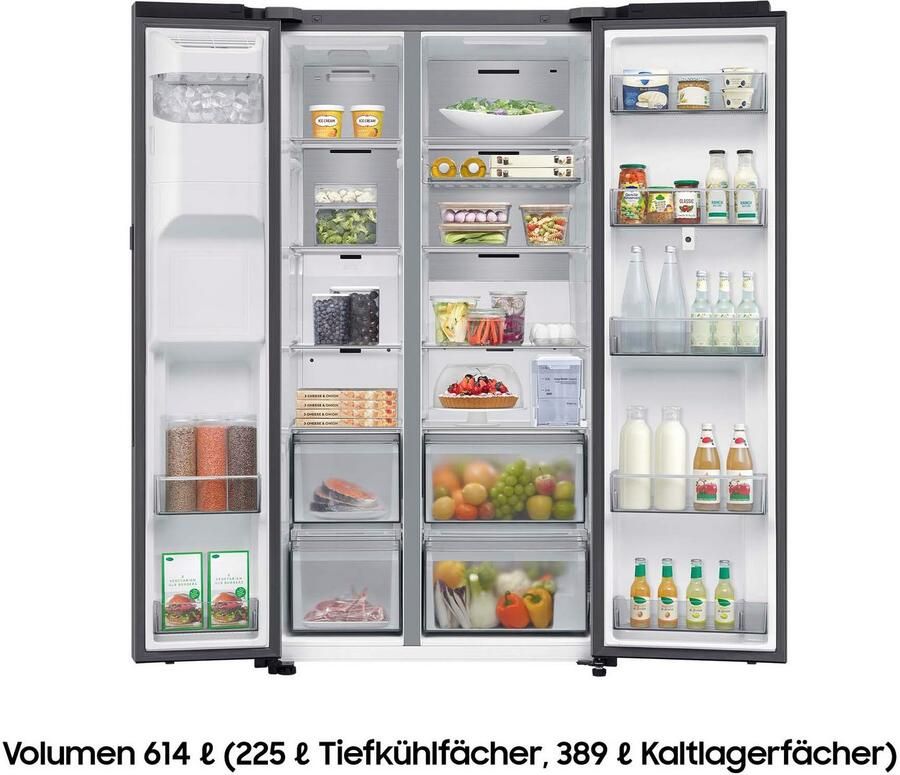 Samsung Series 9 RS90F67BET Vrijstaand Amerikaanse deur Zwart 2 deur(en) Premium Black Steel 36 64 - Foto 2