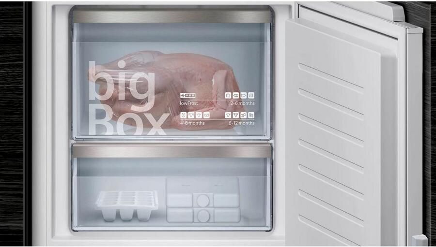 Siemens KI77SADE0 iQ500 Inbouw Koel-vriescombinatie 157.8 x 55.8 cm Vlakscharnier hyperFresh Plus: Fruit en groenten blijven Led verlichting langer vers superKoelen: snel koelen van verse en - Foto 7
