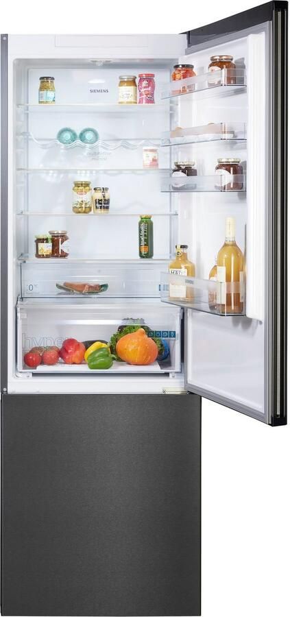 Siemens KG49NXXCF iQ300 Koel-vriescombinatie Energielabel C – Extra breed Total No Frost: Nooit meer ontdooien hyperFresh 0°C: meer ruimte voor groente en fruit Zwart - Foto 18