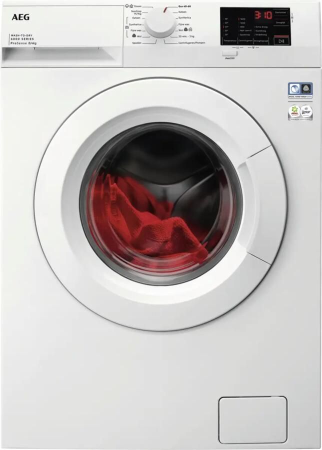 AEG 6000 OneGo Condensatie Was-droogcombinatie 8 kg LWF62842