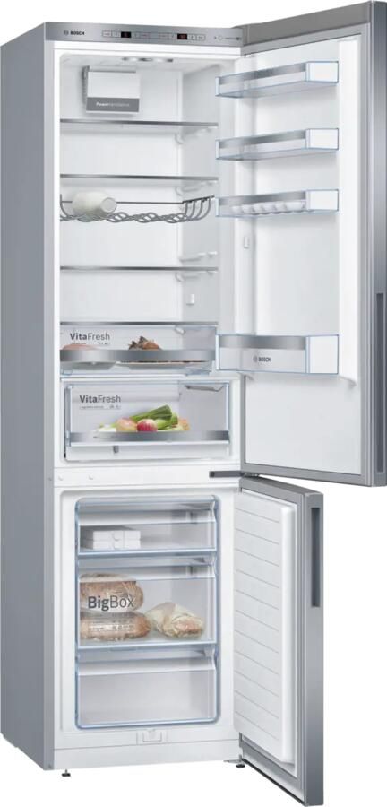 Bosch KGE39ALCA Serie 6 koel-vriescombinatie VitaFresh: houdt etenswaren langer vers in gekoelde lades RVS
