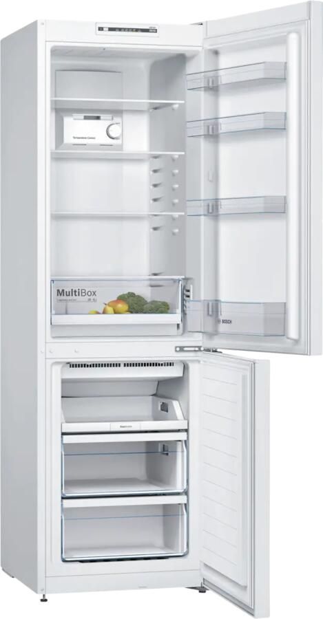 Bosch KGN36NWEA Serie 2 Koel-vriescombinatie Total No Frost: Nooit meer ontdooien Perfect Fit zet je koelkast strak tegen de wand of in een nis Led verlichting Wit - Foto 1