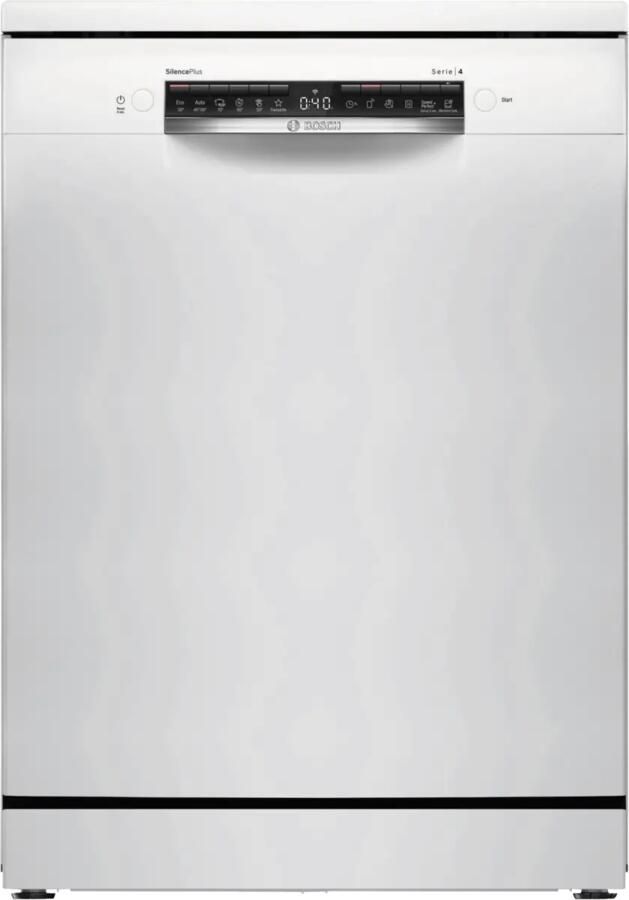 Bosch SMS4EVW00E Serie 4 Vrijstaande vaatwasser 60 cm Wit Energielabel C Home Connect