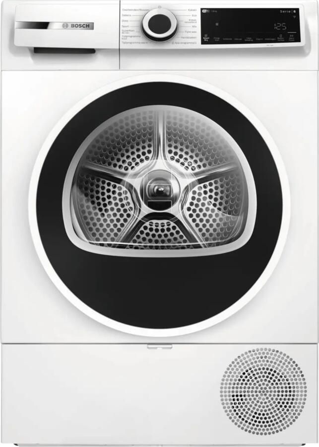 Bosch WQJ23200NL Serie 6 – Warmtepompdroger 8 kg Auto Dry droogt automatisch tot de gewenste droogtegraad Easy clean filter Home Connect Wit