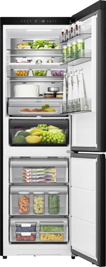 Hisense RB3K330SAFC Vrijstaande koel-vriescombinatie 185 cm hoog 330 liter Energielabel C Geluidsniveau 35 dB LED Display SuperCool FastFreeze Deuralarm Kinderslot Interverter Compressor ConnectLife