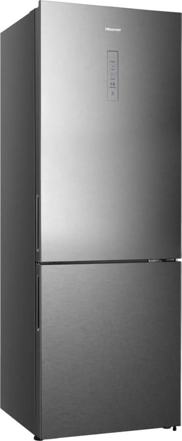 Hisense RB645N4BID Vrijstaande koel-Vriescombinatie 70cm breed 495 Liter No Frost Fast Freeze Metal-Tech Cooling RVS Energieklasse D