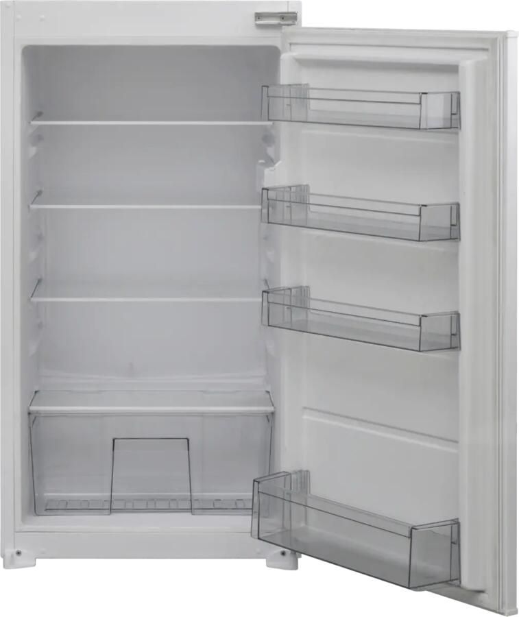 Inventum IKK1022S 102 cm energiezuinige inbouw koelkast Koeler Superkoelen Sleepdeur 154 liter 4 plateaus – Wit