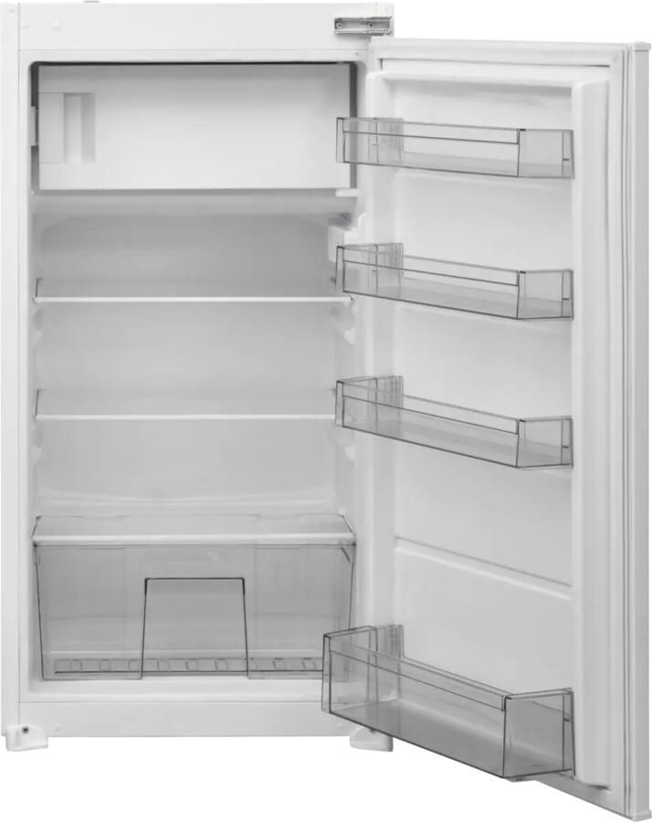 Inventum IKV1022S energiezuinige inbouw koelkast 102 cm Met vriesvak Stil Superkoelen Supervriezen Deuralarm Vakantiestand 139 liter Sleepdeur Wit
