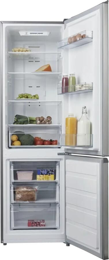Inventum KV1808R No Frost energiezuinige koel-vriescombinatie 180 cm hoog 270 liter Superkoelen Supervriezen Energielabel D Vrijstaand RVS