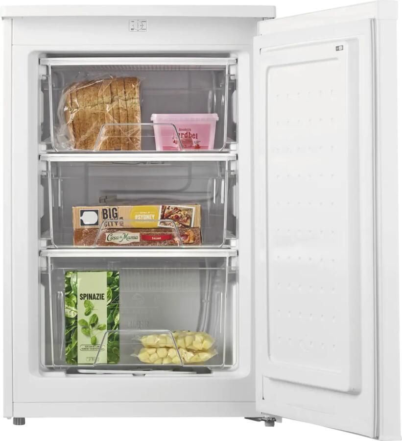 Inventum VR550 tafelmodel vriezer 88 liter 55 cm breed Energielabel D Diepvries Compact Vrijstaand 3 lades Wit
