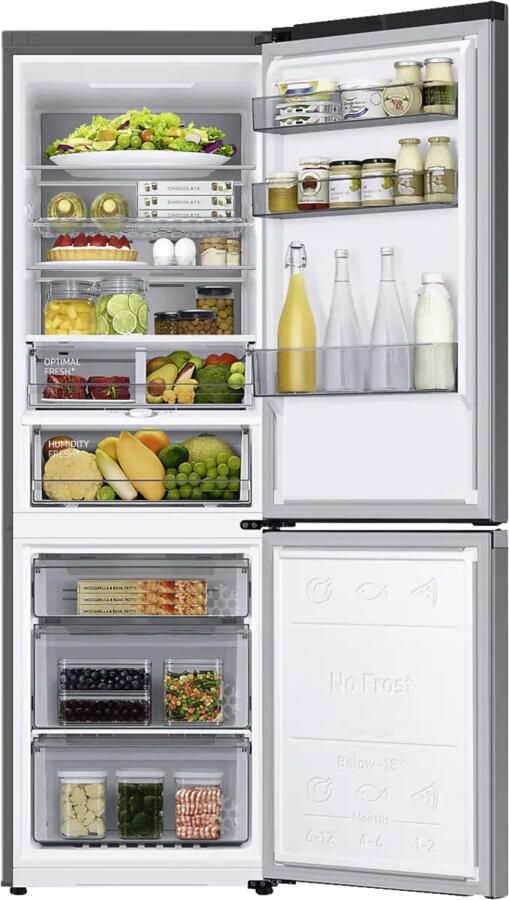 Samsung RB34C705CS9 koel-vriescombinatie 185 cm No Frost Energielabel C - Foto 1
