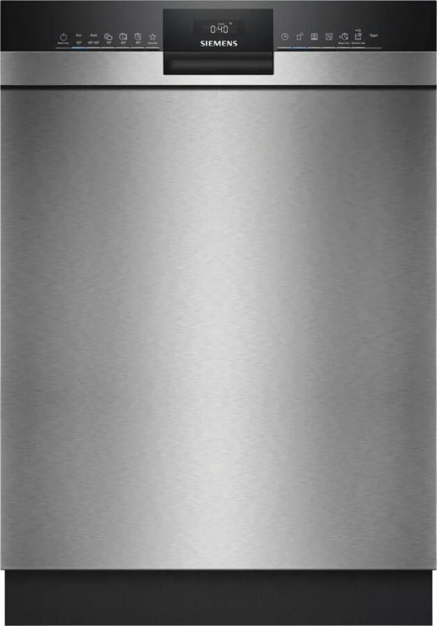 Siemens SN43ES22CE iQ300 Vaatwasser Inbouwvaatwasser Onderbouw 60 cm RVS Energielabel A varioSpeed Plus: je vaat tot wel drie keer zo snel schoon -Home Connect