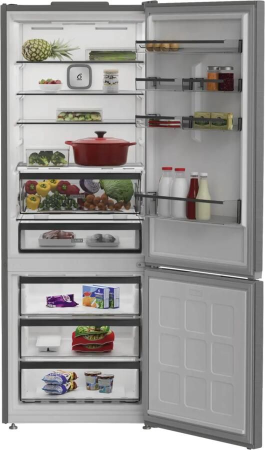 Whirlpool WHK2 6493 X5E Koel-vriescombinatie Zilver