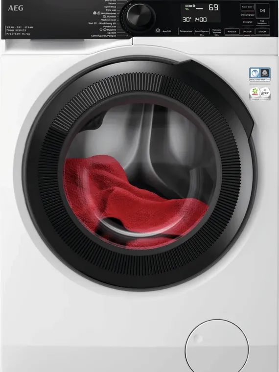 AEG LWR76144 ProSteam - 11/7 kg Wit/Zwart