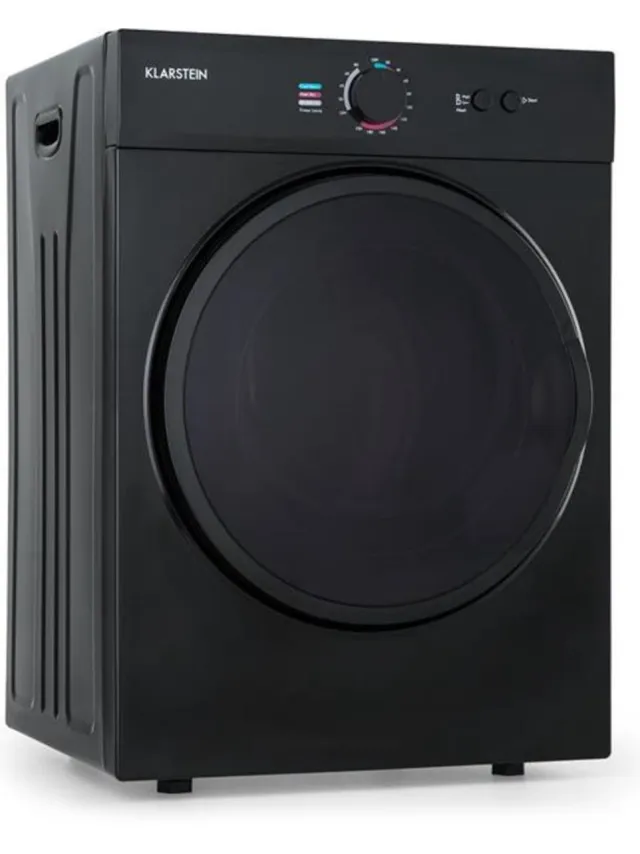 Klarstein Jet Set wasdroger condensdroger 1020W EEK G 3 kg 50cm zwart