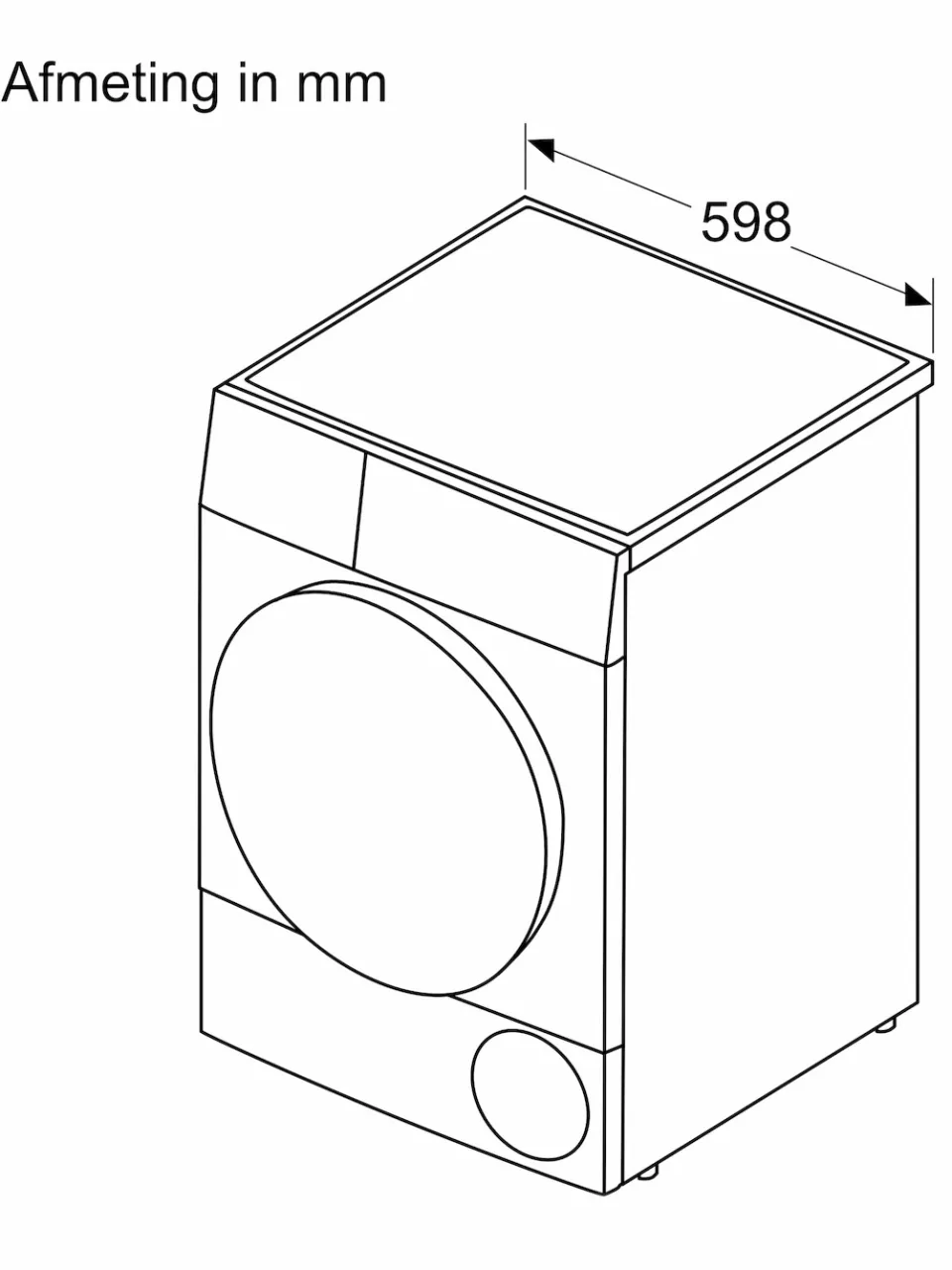Siemens WQ43G1DANL warmtepompdroger, 9 kg, onderbouw wit, foto 3