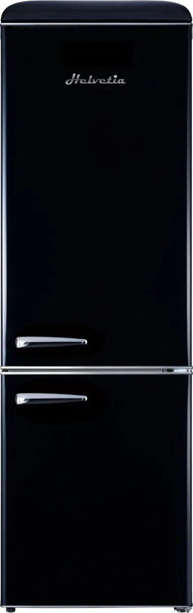 helvetia HRCBGR300PEN1 Retro Koel-vriescombinatie - Zwart - 300L - Led Verlichting - XL - 192cm Hoog