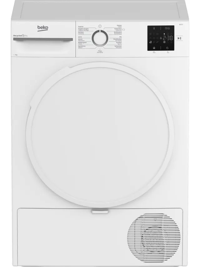 Beko Bm3t3722w - Warmtepompdroger 7 Kg 64 Db Energielabel E Wit