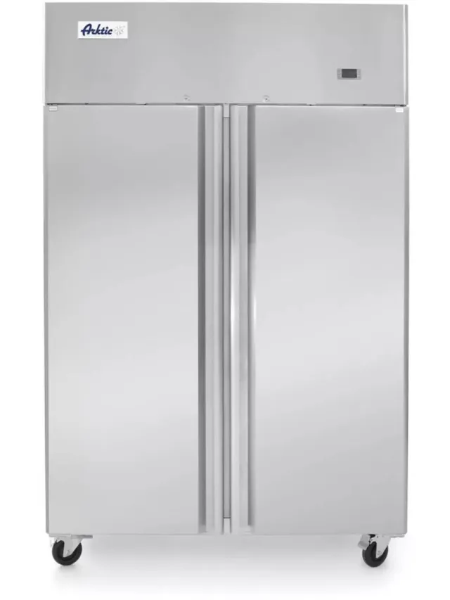 Arktic Hendi Arktic Koelkast Met 2 Deuren - 900 Liter - Profi Line-2°C/+8°C - 230V/450W - 1200x740x1950mm - Horeca Koelkast Roestvrijstaal