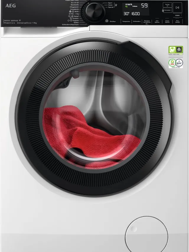 AEG LR9W80600 wasmachine voorlader, 10 kg Wit