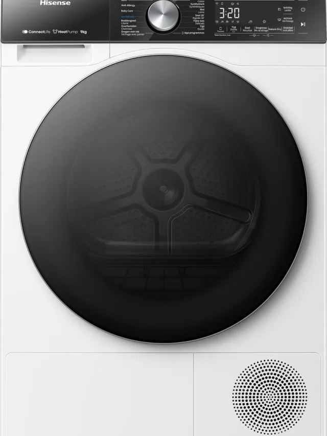 Hisense 5S Serie DH5S902BW Wasdroger met C Energielabel - Warmtepompdroger - 9kg - ConnectLife - Basket Dry Wit 9kg