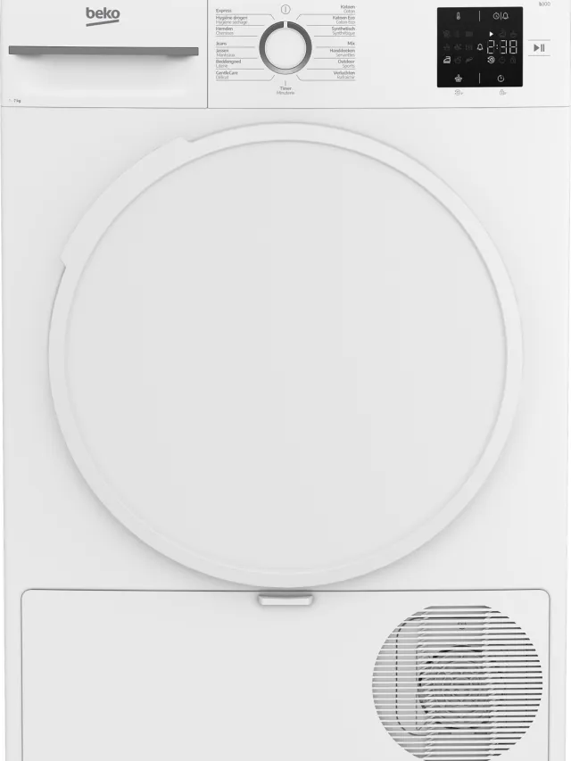 Beko Bm3t3722w - Warmtepompdroger 7 Kg 64 Db Energielabel E wit, foto 2