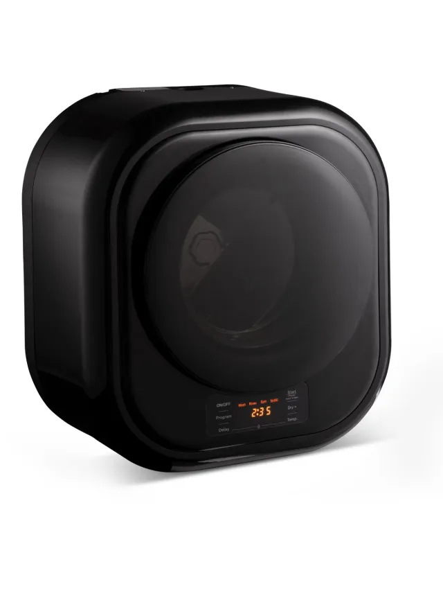 Evolar Mini Wasmachine met Droger - Zwart