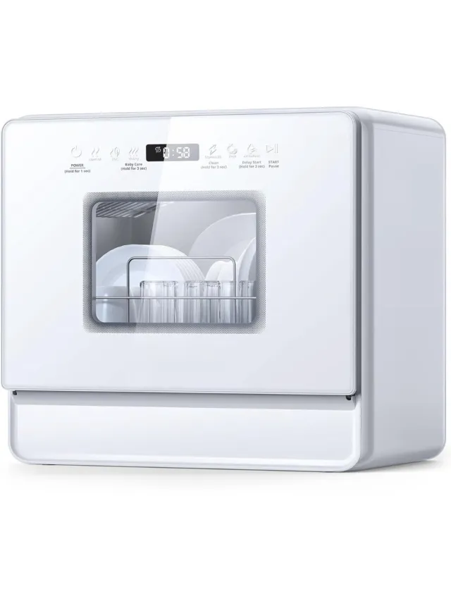 AMA Mini Vaatwasser - Vaatwasser - Tafelvaatwasser - 5 Liter Watertank - Wit
