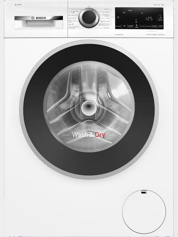 Bosch WNG254A7NL i-DOS - 10,5/6 kg Wit