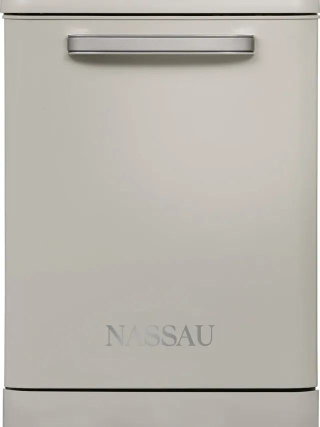 Nassau RVW6000BEI – AUTODOOR - Label D - 43DB! - RVS sproeiarm - Retro Beige Vaatwasser – Handgreep - Vrijstaand – Beige/Creme- 5 jaar garantie