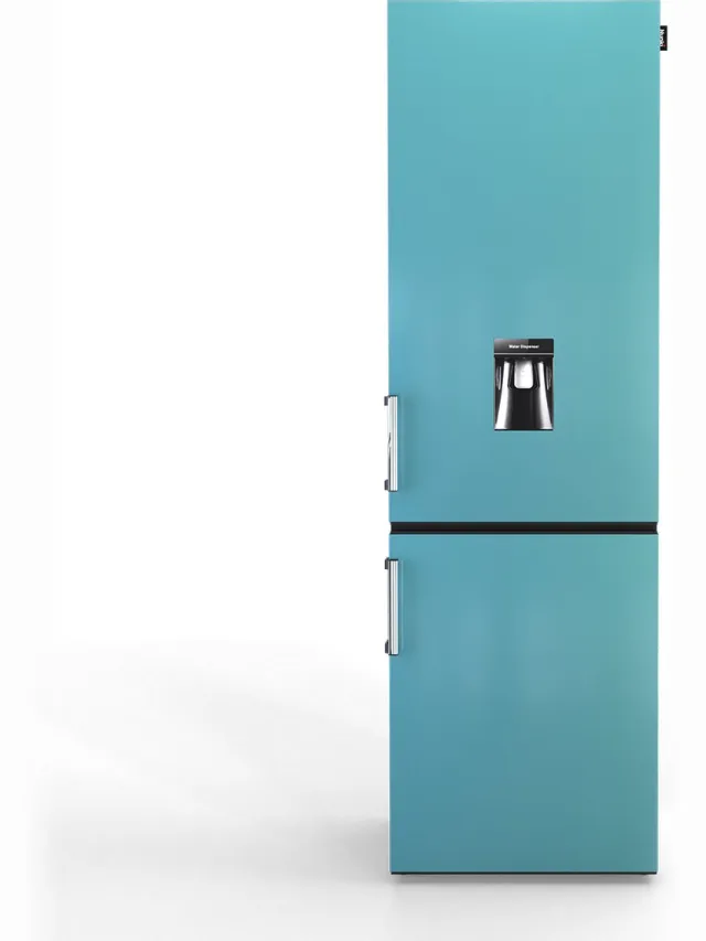 Nunki Large H2O – Koel-vriescombinatie – Waterdispenser – E-klasse – 268 liter – Sky Blue Gloss Hemelsblauw, Hemelsblauw