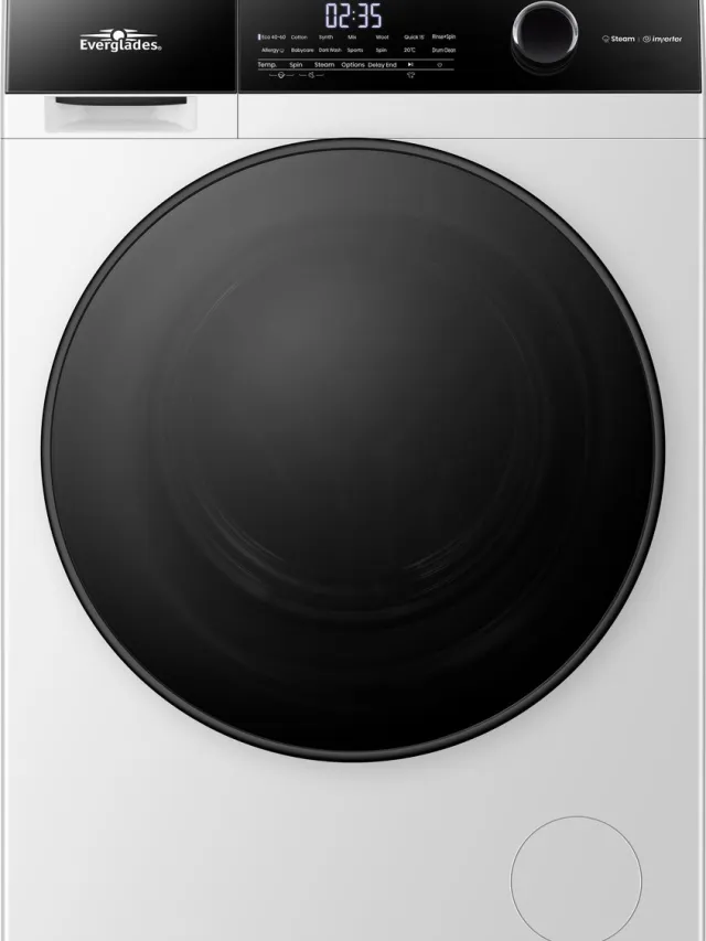 Everglades EVWM121421AW - Wasmachine 12KG - Arctic White - Energieklasse A-20% - Stoomfuncties - 15 Programma's - 5 Jaar Garantie 12 kg Arctic White